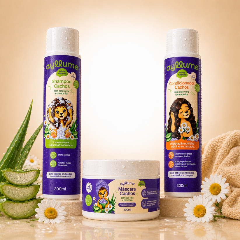 Kit Cachos Shampoo + Condicionador + Máscara