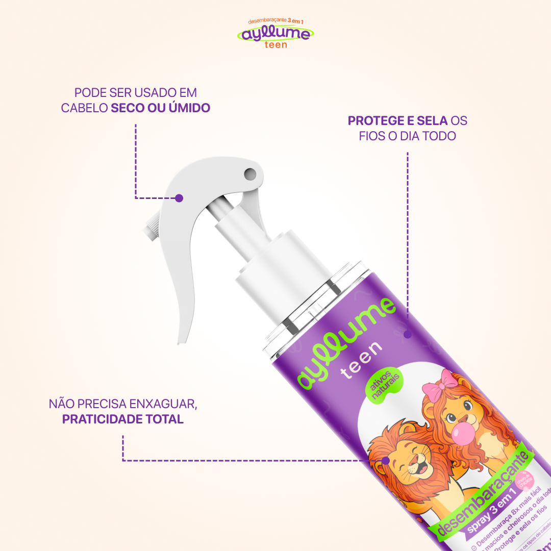 Spray 3 em 1 Desembaraçante